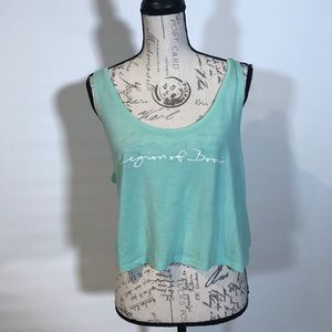 Light green work out tank top